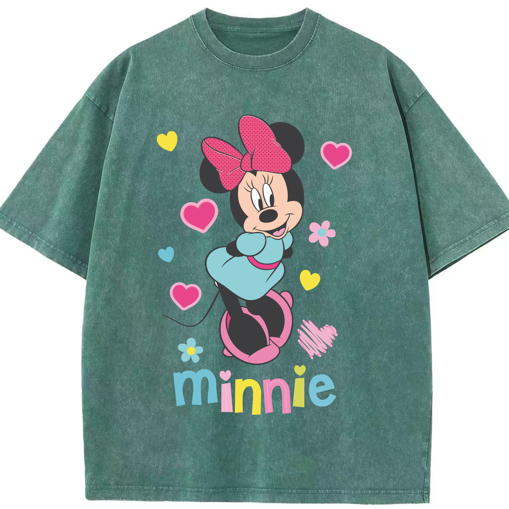 （画像用） ミッキーマウス Mickey Mouse 綿100% ヴィンテージ風 半袖Tシャツ（フロントプリント）